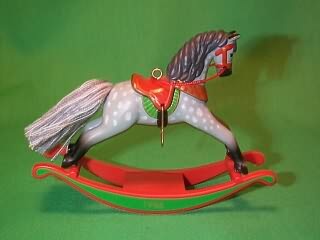 1988 ROCKING HORSE #8 - DAPPLED GRAY HALLMARK ORNAMENTS